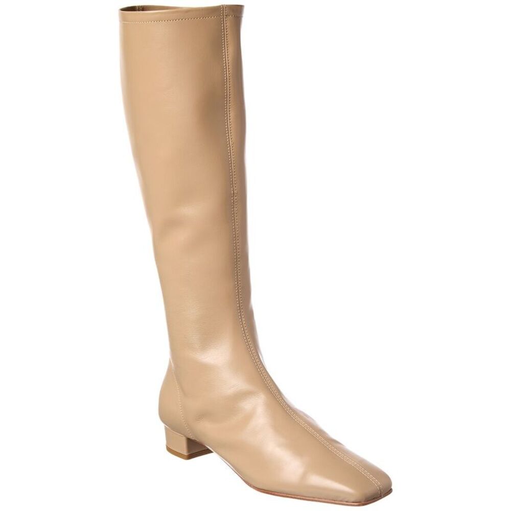 By Far Edie Leather Knee-High Boot, Grey